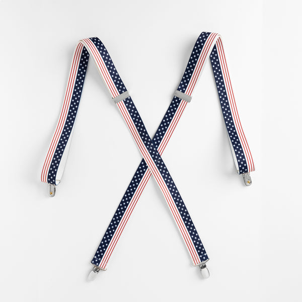 American Flag Print Suspender