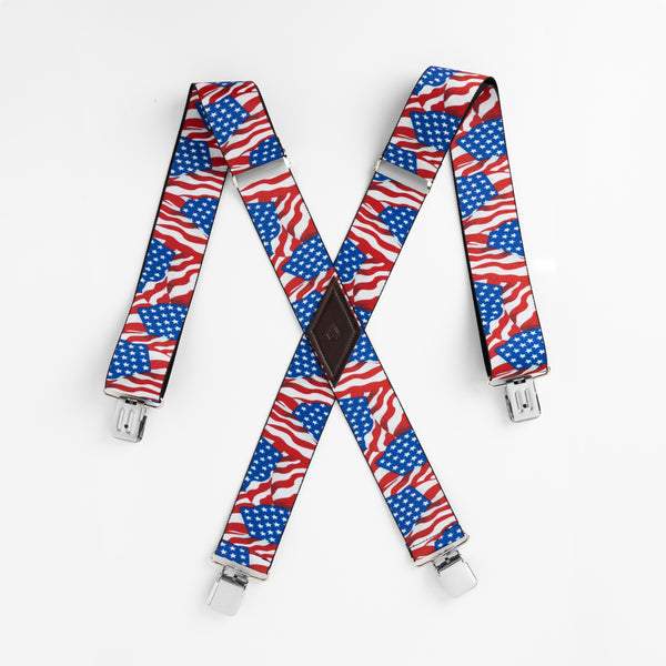 Flying Flag Print Suspender