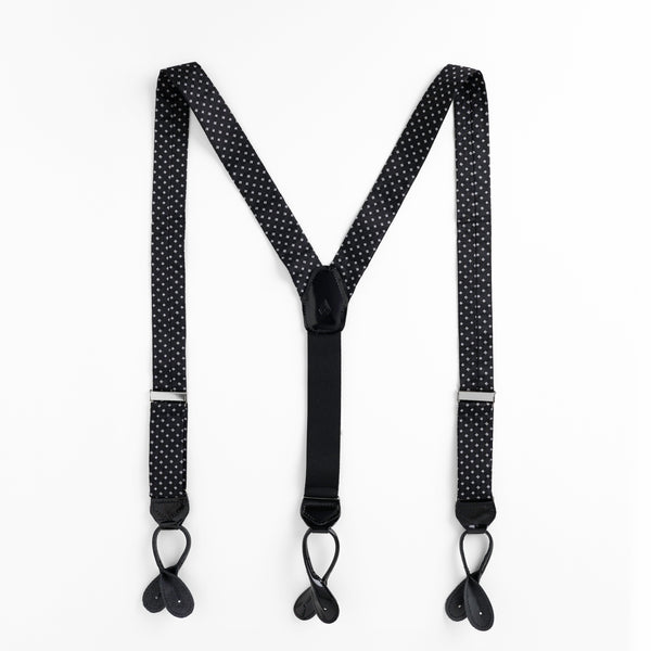 Pattern Silk Button End Suspenders