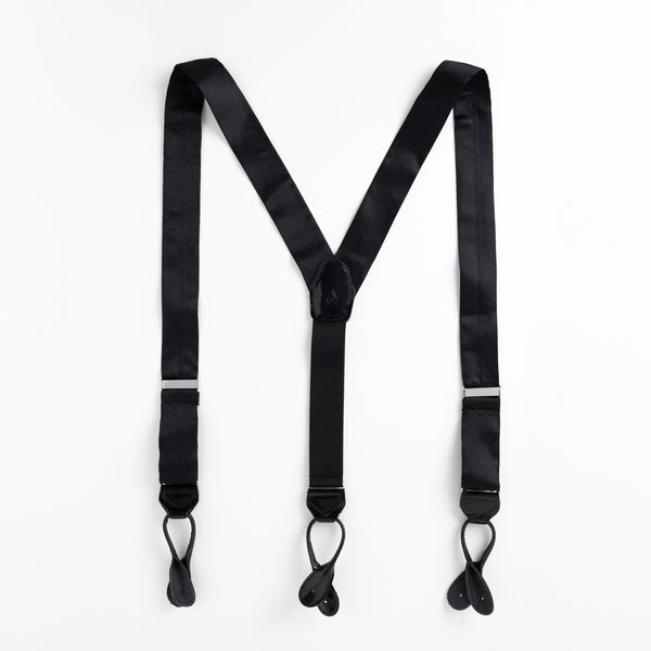 Pattern Silk Button End Suspenders