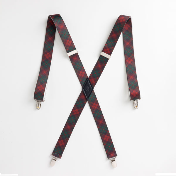 Holiday Plaid Suspenders