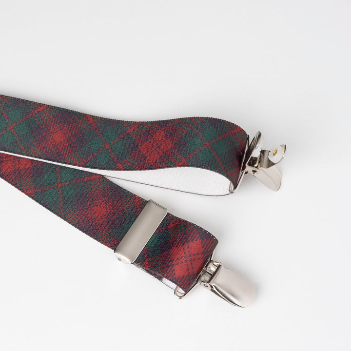Holiday Plaid Suspenders