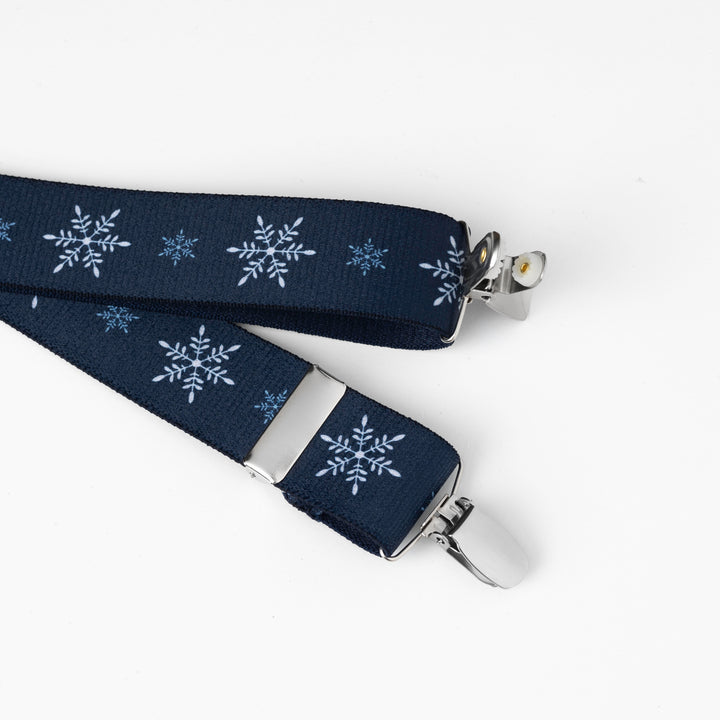 snowflake navy suspenders