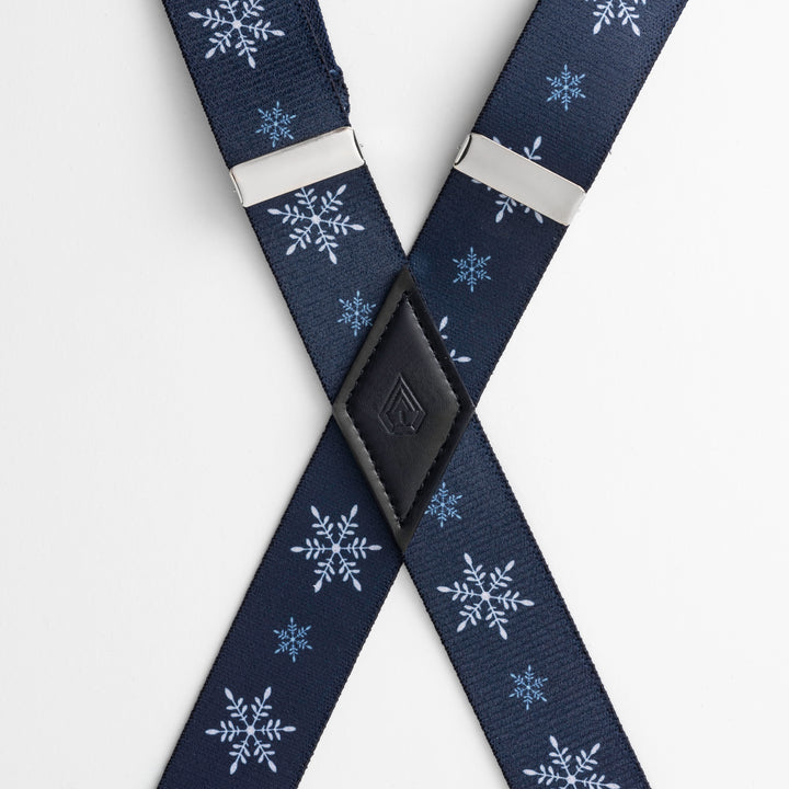 snowflake navy suspenders