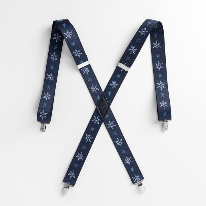 snowflake navy suspenders