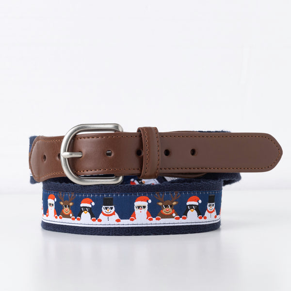 Holiday Shades Belt with Nickel Buckle + Vegan Leather Tab